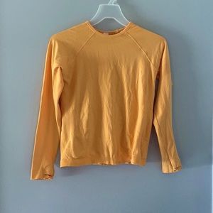 Athlete girl, long sleeve shirt. size M/8-10. color-orange cream